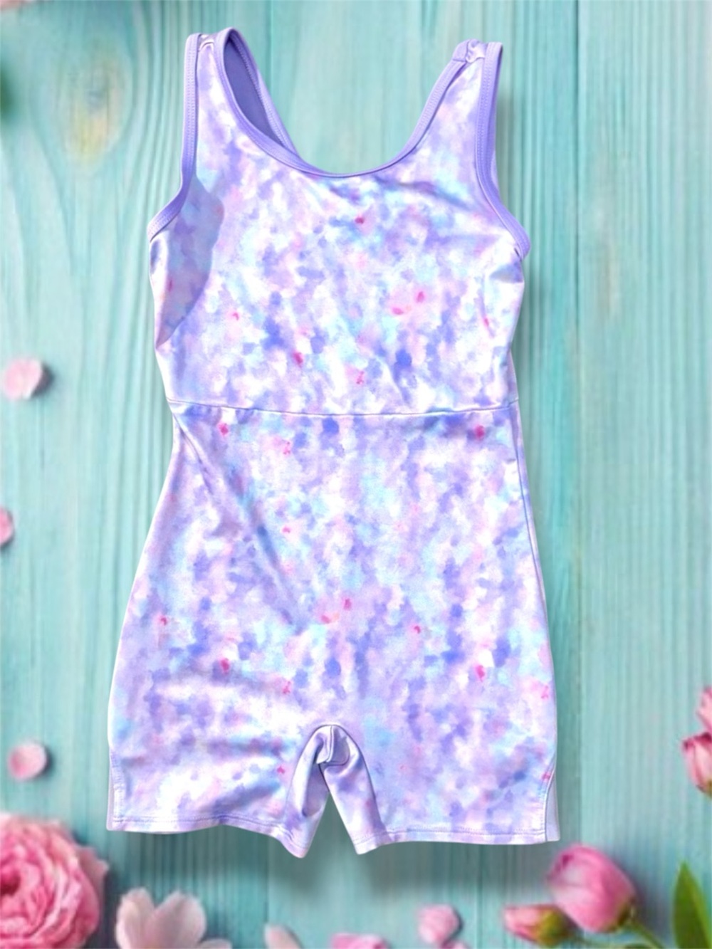 Cat & Jack Girls Pastel Watercolor Gymnastics & Dance Leotard Small (6/7)